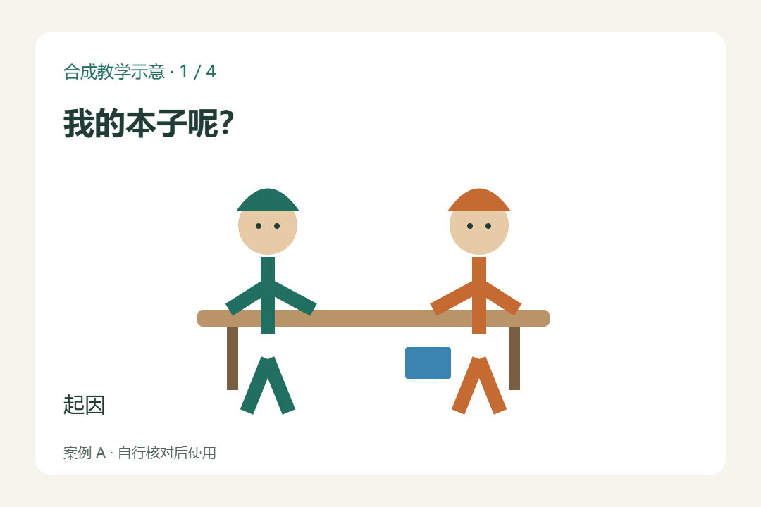 课程编辑器导出的第一张合成练习画面